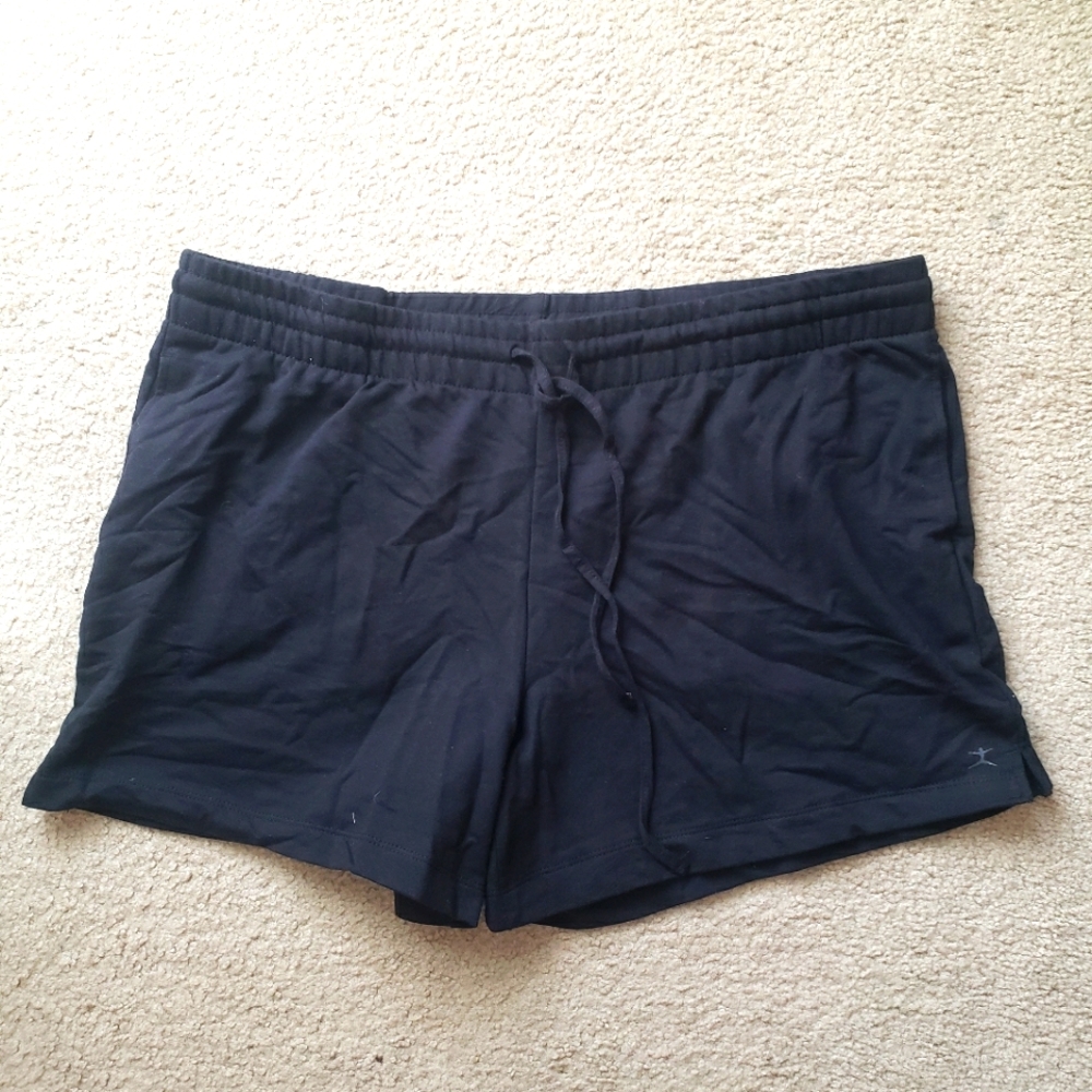 black drawstring shorts